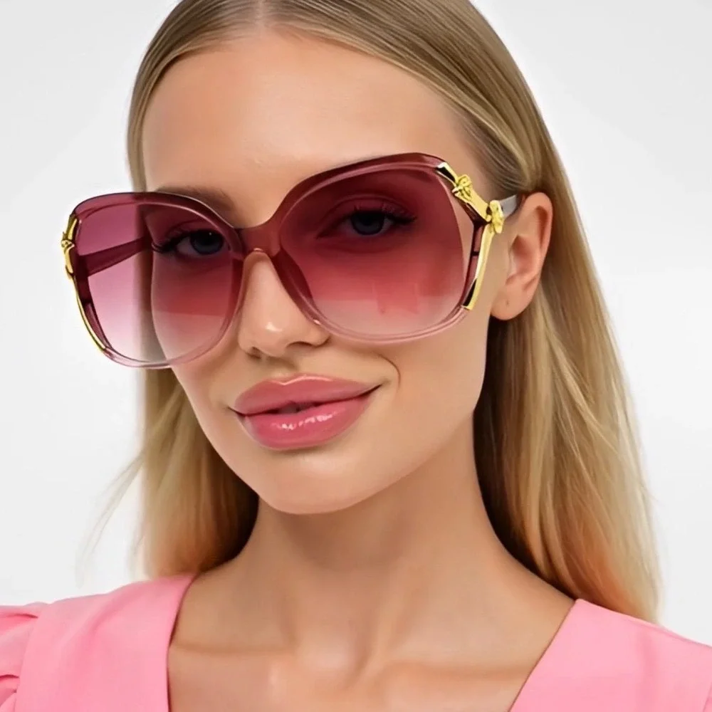 Sunglasses for Women‎ Cut Big Frame UV Protection Glasses Lentes Gafas Mujeres